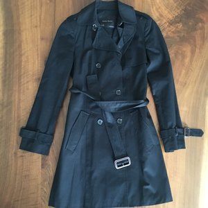 Zara Black Belted Trench Coat